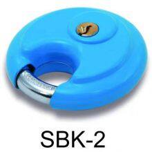 Colorful Keyed Disc and Discus Padlock With Strong Chrome Plated Shackle thumbnail-3