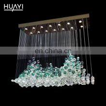 HUAYI Hotel Project Unique Design Specialized Hotel Customized Modern Chandelier Pendant Light thumbnail-1