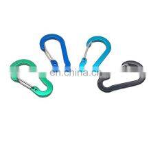 Wholesale Colorful 62 mm D Shape Aluminum Hook Carabiner Clip Keychain Climbing Carabiner For Camping Hiking Outdoor Accessories thumbnail-5