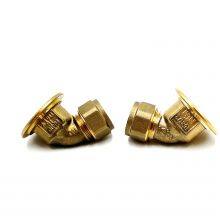 Brass Flange 90-degree PEX Elbow Pipe Fittings 16MM*0.5 Inch thumbnail-1