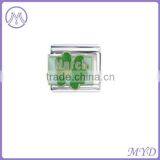 Stainless Steel Live Love Laugh Laser Italian Link Bracelet Charms thumbnail-3