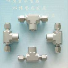 Stainless Steel Instrument Tube Fitting Compression Reducing Union Tee With Double Ferrule thumbnail-3