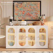 4-Door Large Capacity Metal Sideboard | 1646mm Wide Cold Rolled Steel Buffet Cabinet With Adjustable Shelves | for Interior Projects thumbnail-5