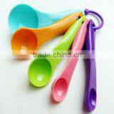 Food Grade Plastic 5 Piece Measuring Spoon Set