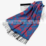 Winter Ladies Fashion Leopard Jacquard Wool Cashmere Scarf thumbnail-5