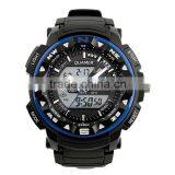 Men's Rubber Strap Orange Analog Digital Digital Sport Watch