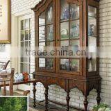 High Quality Solid Wood Display Cabinet Wine Cabinet With Glass Door thumbnail-1