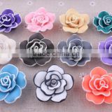 Mixed color Halloween Clay flower beads in bulk !loose rose flower clay beads for DIY fashion jewelrys!! Cheapest!!