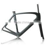Chinese Road Bike Carbon Frame Set 49/52/54/56cm Headset 1-1/8"-1-1/2" thumbnail-1