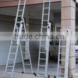 GS Approval Foldable Aluminium 3-section Ladder Extension Ladder thumbnail-4