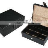 professional custom luxury tea set leather packaging box