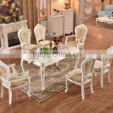 Luxury European Solid Wood Banquet Table Hotel Table and Chairs With Gold Painted thumbnail-6