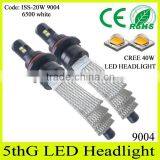 2015 Newest Fanless!! High/ Low Beam Led Headlight 2500lm Copper Belt Car Bulbs for Jetta thumbnail-1