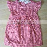 High Quality Baby Garment Kids Girl Pink Top Plaid Kids Sleeveless t Shirt thumbnail-1