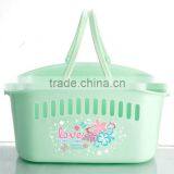 Wholesale High Grade Large Size Plastic Lanudry Basket With Handle , Plastic Storage Basket thumbnail-1