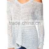 COLD SHOULDER SWING KNIT sweater for ladies