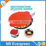Multifunctional Stainless Steel Splatter Screen Guard Silicone Splatter Screen Strainer Trivet thumbnail-6