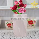 Color Glazed ceramic outdoor flower vase for home decoration