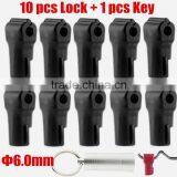 Hot Selling Best Quality Small Plastic Hook Security Lock Slatwall Hooks thumbnail-4