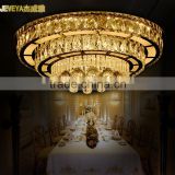 Contemporary Decorative K9 Crystal Ceiling Light Round 220V Modern Stainless Steel Chandelier