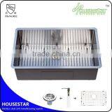 Newest Product Housestar Sink Laundry Washing Machine3 Cheap Full Handmade Stainless Steel Single Big Bowl Kitchen Sink 3219-3 thumbnail-3