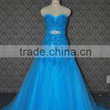 (MY0088) MARRY YOU China Factory Custom Made Ice Blue Lace Country Western Wedding Dress 2016 thumbnail-1
