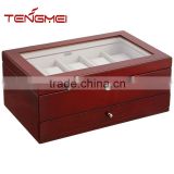 High Quality Customized Luxury Painting Wooden watch box Display, 10 Grid Watch Box case For packaging Box