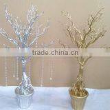 Hot Sale Gold Crystal Artificial Tree / Wedding Tree Centerpiece Quality Choice thumbnail-1