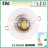 2016 New Product High Bright Cob 7W Ceiling Led White Spotlights