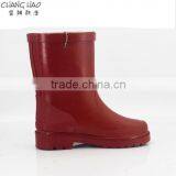 2016 New Style Rubber Rain Boot Women Red Ground Short Boot