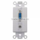 3.5mm Stereo Audio and VGA Female to Female Inner Face Plate Wall Plate thumbnail-2