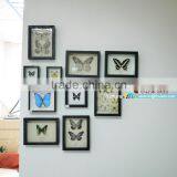 FOUSEN Nature&Art Concise style wood glass butterfly wall decorations