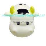 Cow Toys for Toddler,Vinyl Farm Animal Toys,White Plastic Small Toy thumbnail-1
