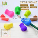 Wholesale kids silicone pencil grip rubber pencil grips soft touch handwriting Aid children writing