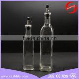 295ml clear square oil bottle glass/glass bottle for oliver oil