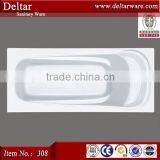 1600/1700/1800mm Square Bathtub, Drop in White Color Acrylic Bathtub, Simple Design Bath Tub in Hotel