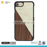Colorfule seashell and wooden mobile phone cover for iphone 7 case seashell