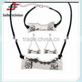 No.1 Yiwu & Ningbo Exporting Commission Agent Wanted Leather Chain New Design Necklace and Bracelet Set With Earrings thumbnail-6