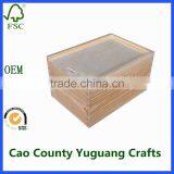 Sliding Wooden Storage Box Large Wood Keepsake Box Jewellery Safe Box