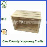 Cheap Wooden Crates Pine Wood Book Crates Unfinished thumbnail-2