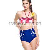 2016 Retro High Waist Bikini thumbnail-2