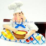 Personalized Handmade Painted Decorative Poly Resin Chef Napkin Holder thumbnail-1