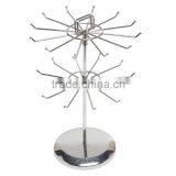 2-Tier Metal Rotating Jewelry Organizer Tower Necklace Tree Bracelet Display Stand thumbnail-3