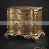 Imperial Noble Design Button Tufted Chesterfield Bed, Luxury Wood Carved King Size Bed & Night Stand,Royal Bedroom Furniture Set thumbnail-3