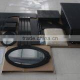 Elegant Black Dressing Table With Stool, 7 Drawers and 1 Oval Mirror thumbnail-5