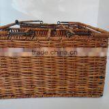 High Quality 3-tier Outdoor Caddy Organizer Plate Condiment Holder Portable Picnic Basket thumbnail-4