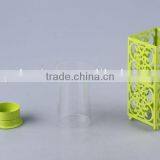 Home Decoration Candlestick/hollow Out Design Iron+Glass Candle Holder thumbnail-5