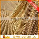 Luxurious Shimmer Metal Sequin Fabric Gold Curtains thumbnail-4