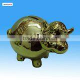 Wholesale Electroplated Ceramic Cow Shape Piggy Bank