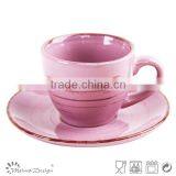 8OZ Stoneware Cup and Saucer/ceramic Coffee Cup and Saucer thumbnail-2